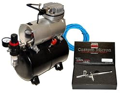 IWATA CM-B .18mm FINE AIRBRUSH WITH ABD TC-20T TANK COMPRESSOR