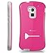 HTC One Max / T6 Stand Case, GreatShield Guardian Hybrid Snap On Case Back Cover with Kickstand for HTC One Max / T6 (Pink/White)