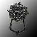 Door Knockers, Goddess Doorknocker, Black Wrought Iron