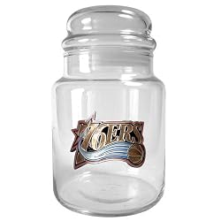 Philadelphia 76ers NBA 31oz Glass Candy Jar - Primary Logo by Great American Products