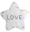 5" White Word Star "Love" Christmas Ornament