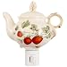 Strawberry Graden Bone Porcelain Teapot Night Light