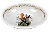 Portmeirion Birds of Britain Earthenware 12-1/4 x 9-1/4-Inch Large Deep Oval Dish