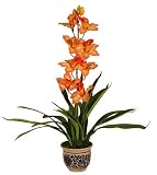 Review i-koncepts Ltd  / 70cm Pale Orange Single Stem Orchid - Artificial Flower