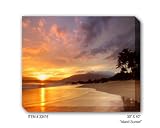 ISLAND SUNSET - Gallery Wrapped, Stretched Canvas Photograph
