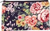 Fabric Cosmetic Bag Floral (Navy)