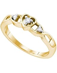 0.10CTW DIAMOND HEART RING