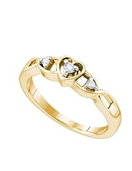 0.10CTW DIAMOND HEART RING