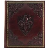Red Medici Italian Leather Photo Album / Wedding Album / Scrapbook, Embossed Art, 8x10
