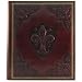 Red Medici Italian Leather Photo Album / Wedding Album / Scrapbook, Embossed Art, 9.5x12"