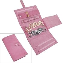 Reed & Barton Jewelry Chests TRI-FOLD PINK SUEDE JEWELRY CASE L0805PS GENA JE...