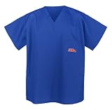 Ole Miss Logo UM University of Mississippi Scrubs Top Shirt-Size XXL- For HIM or HER -Officially Licensed NCAA College Logo Apparel For HIM or HER - DRAWSTRING Waist -Officially Licensed NCAA College Logo Apparel SEARCH BROAD BAY SCRUB FOR OTHER College