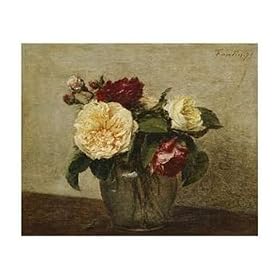 Red and Yellow Roses, 1879 Art Styles Giclee Poster Print by Henri Fantin-Latour, 12x9