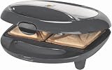 Clatronic ST 2805 Luna 2-fach Sandwichtoaster diag. grau-inox