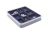 Jewelry Stax - 9-compartment Jewelry Organizer - (Midnight Blue)