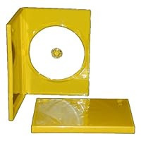 25 Empty Standard Yellow Replacement Boxes / Cases for Standard DVD Movies #DVBR14YE - 14mm Thick