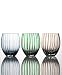 kate spade "Sag Harbor" Striped Water Glass, Chocolate, Set of 4