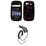 EMPIRE Black with Hot Pink Hawaiian Flowers Design Silicone Skin Case Cover ....