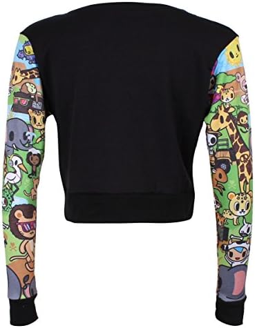 Japan LA Women's Tokidoki Savannah Cropped Pullover Sweater Black