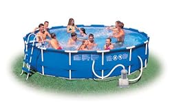 Intex 15 ft x 36 in Metal Frame Swimming Pool Set - Complete Pool Set