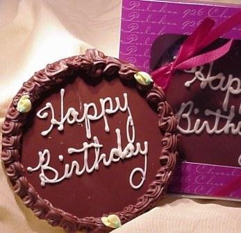Happy Birthday Cake in Solid Milk Chocolate by Pulakos 926 Chocolates