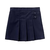 Uniform Navy Preschool Girls' Pleated Tab Skort - 3T
