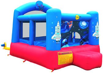 Duplay 12ft Space Bounce 'n' Hoop Bouncy Castle complete with Airflow Fan