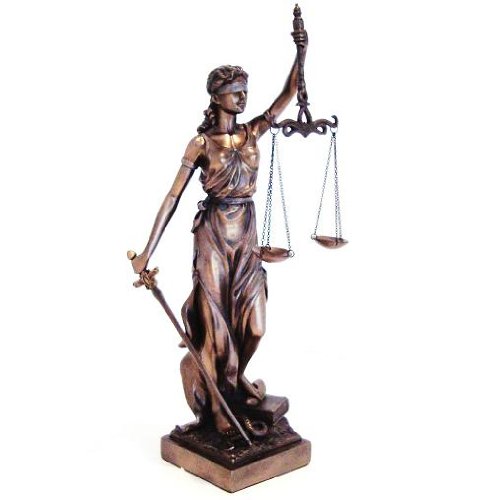 JUSTITIA Themis Goddess of Justice & Law Statue