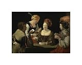 Cheat With The Ace Of Diamonds (Detail) by Georges De La Tour. Art Print Poster 14 inches width by 11 inches height. Highest Quality Art Poster Print