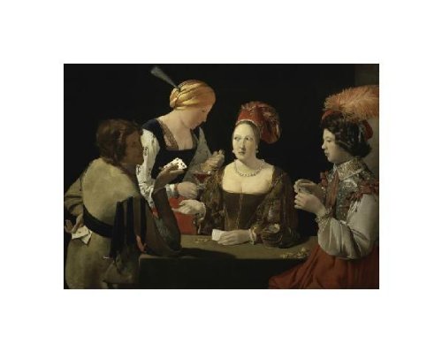 Cheat With The Ace Of Diamonds (Detail) by Georges De La Tour. Art Print Poster 14 inches width by 11 inches height. Highest Quality Art Poster Print
