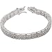 Zirconia Bracelet Sterling Silver Jewellry 7.25 inches (brclt257)