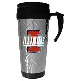 Illinois Fighting Illini Diamond Plate Travel Mug - NCAA College Athletics - Fan Shop Merchandise