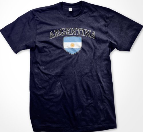 Argentina Shield International Soccer T-shirt, Argentine Soccer Mens T-shirt