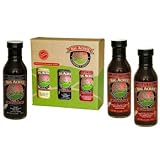 Big Acres Hot & Spicy BBQ Sauce and Ginger Teriyaki Marinade Gift Pack, Set of 3