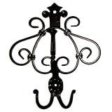 Jackson Gate Double Hook - Solid Wrought Iron