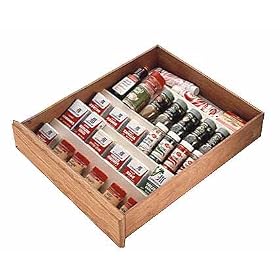 <b>Drawer Spice Rack - (White)</b>