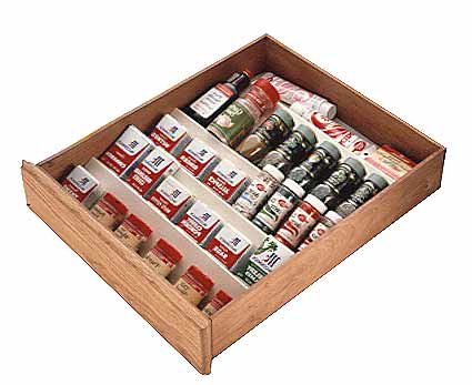 Buy Drawer Spice Rack – (White) – Narrow