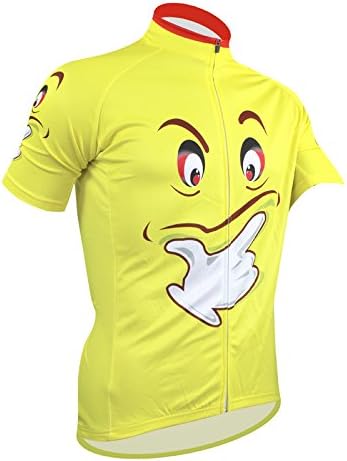 OEM Men's Smily Outdoor Sports Cycling Short Sleeve Jersey Size M Yellow