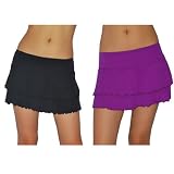 2 PACK: 2 Womens BODY GLOVE Smoothies Lambada Swim & Surf Quick-Dry Beach Skirts - X-Small
