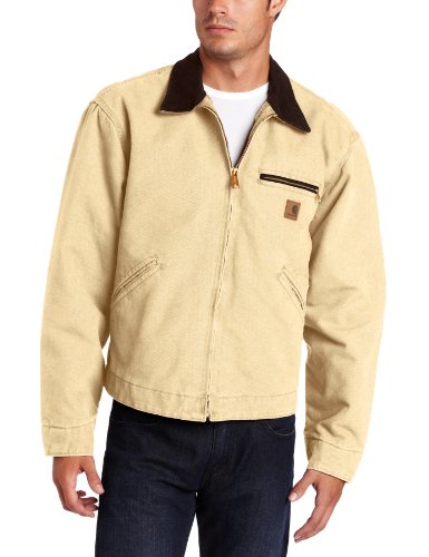 Low Price !! for Carhartt Men's Detroit Jacket Blanket Lined Sandstone, Worn Brown, Large