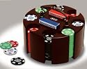 Wikid - Wooden Poker Carousel with 200 Chips