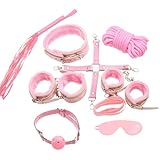 W&B Lion SM Slave Passion Sex Bondage Kit Set Bed Restraints for Couple Lover Adult (Pink)