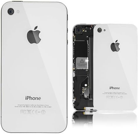 White Cover OEM Replacement Glass Back Battery Cover for iPhone 4