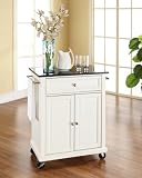 Crosley Furniture KF30024EWH Portable Island Kitchen Cart