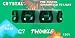 C-7 Green transparent replacement bulbs for twinkle lights or blinking lights