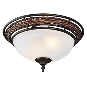 Hunter 28320 Weathered Bronze Wicker Light Kit by Hunter Fan Company