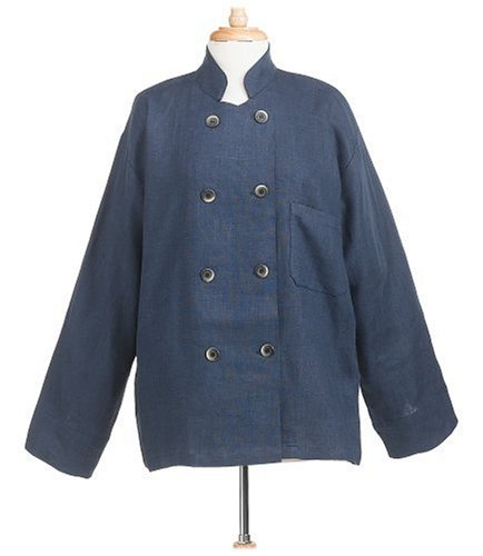 Domestique Linen Chef's Jacket, Navy