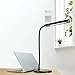 ToJane 5-Level Dimmable LED Desk Lamp with Touch Dimmer Control Panel & Night Light Feature ( Goose Neck Lamp, Office/Bedroom Lamp, Eye-Care Lamp, 8W High Luminance & Low Heat, Glossy Black Finish)