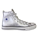 Search : Converse Chuck Taylor All Star Shoes (1V198) Hi Top in Silver Metallic