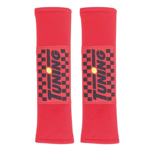 Imagen principal de Carpoint 1410018 - Almohadillas para cinturón de seguridad, color rojo